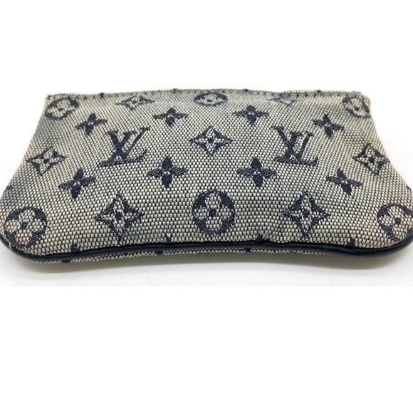 Louis Vuitton Monogram Mini Pochette Cle Navy Coin Case - Picture 5 of 10